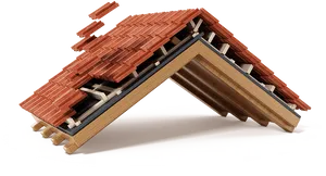 Roof Structure Exploded View PNG Image