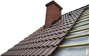 Roofwith Brick Chimneyand Tiles PNG Image