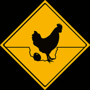 Rooster Warning Sign PNG image with transparent background