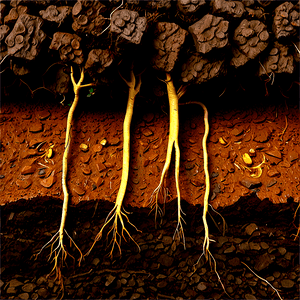 Root in Soil Layer PNG vte PNG with transparent background