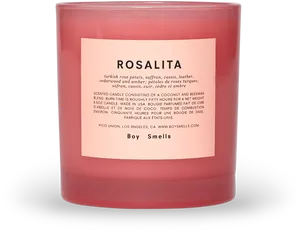 Rosalita Scented Candle Pink PNG Image