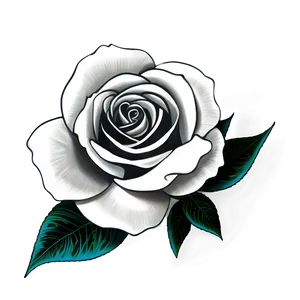 Rose Black And White Tattoo Design Png 86 PNG Image