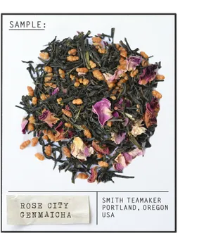 Rose City Genmaicha Tea Blend Sample PNG Image