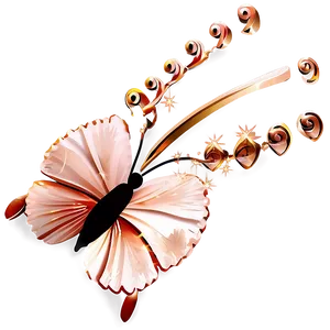 Rose Gold Butterfly Decoration Png Ede PNG Image