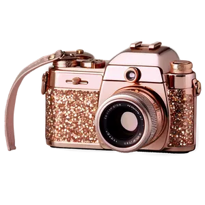 Rose Gold Glitter Camera Png 06252024 PNG Image