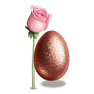 Rose Gold Glitter Easter Eggs Png 06252024 PNG Image