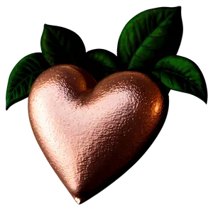 Rose Gold Glitter Heart Design Png 72 PNG Image