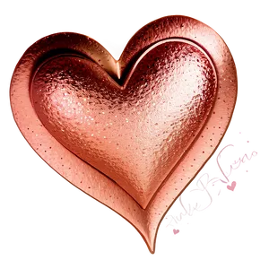 Rose Gold Glitter Heart Design Png Ugm PNG Image