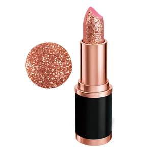 Rose Gold Glitter Lipstick Smear Png Kym PNG Image