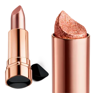 Rose Gold Glitter Lipstick Smear Png Uwu PNG Image