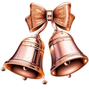 Rose Gold Glitter Wedding Bells Png Bss27 PNG Image