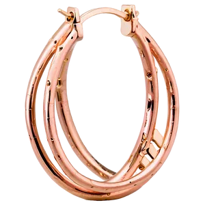 Rose Gold Hoop Earring Png Xii30 PNG Image