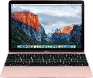 Rose Gold Mac Book Pro Display PNG image with transparent background