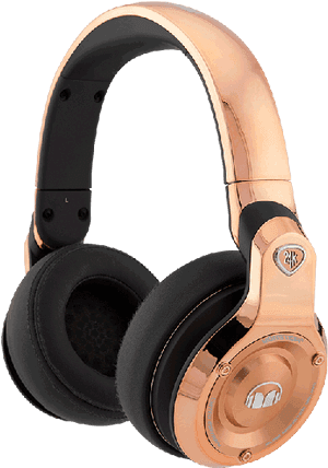 Rose Gold Over Ear Headphones PNG
