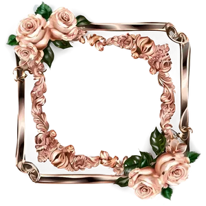 Rose Gold Wedding Frame Png 72 PNG Image