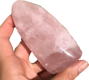 Rose Quartz Crystalin Hand PNG Image