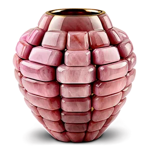 Rose Quartz Gemstone Vase Png Jcm4 PNG Image