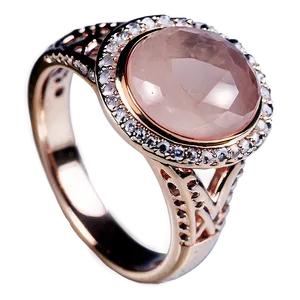 Rose Quartz Ring Jewelry Png Nki PNG Image