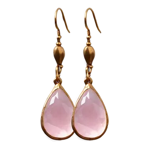 Rose Quartz Teardrop Earrings Png Xcw PNG Image