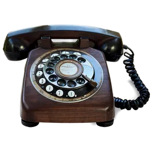 Rotary Phone On Wooden Desk Png 20 PNG Image