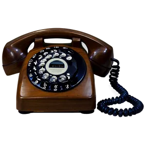 Rotary Phone On Wooden Desk Png 27 PNG Image