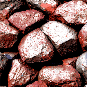 Rough Iron Ore Boulders PNG 06212024 PNG