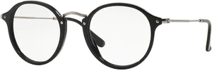 Round Frame Eyeglasses Isolated PNG Image