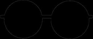 Black Round Glasses Png, Transparent Png PNG