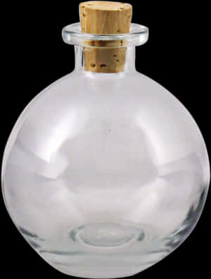 Round Bottle Corked - Round Glass Bottle Png, Transparent Png PNG