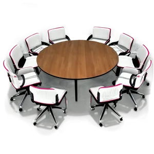 Round Table Conference Setting Png Jxn PNG Image