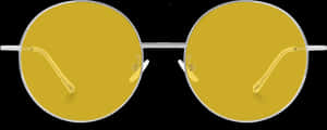 Transparent Round Sunglasses Png - Yellow Round Glasses Png, Png Download PNG