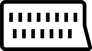 The Scart Icon Is A Rectangle With Rounded Edges, But - Monochrome, HD Png Download PNG image with transparent background