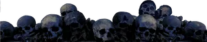 Row_of_ Skulls_ Banner PNG Image