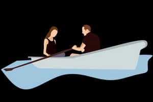 Rowboat Adventure Vector PNG image with transparent background