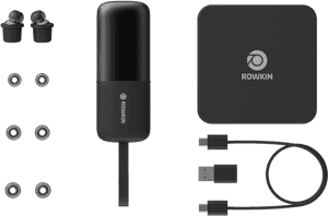 Rowkin Wireless Earbudsand Charging Accessories PNG with transparent background