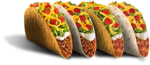 Rowof Fresh Tacos PNG Image