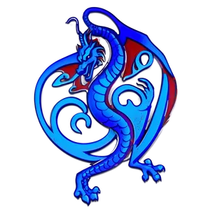 Royal Blue Dragon Emblem Png Brp PNG Image