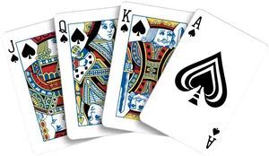 Royal Flush Spades Playing Cards PNG Image