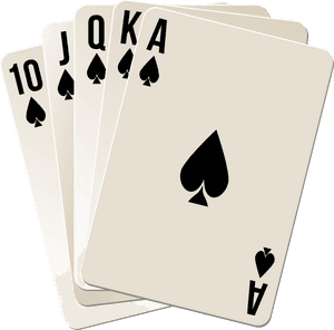 Poker Clipart Poker Hand - Poker Royal Flush Cards Png, Transparent Png PNG with transparent background