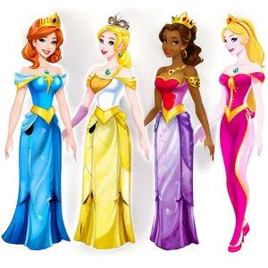 Royal Princesses Ensemble Png 34 PNG Image