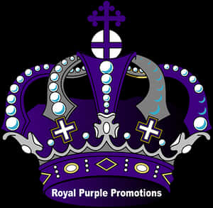 Royal Purple Crown Promotion Graphic PNG image with transparent background