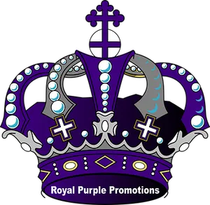 Royal Purple Crown Promotion Graphic PNG Image