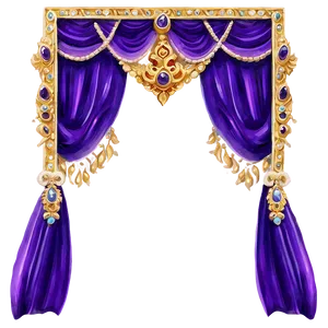 Royal Purple Velvet Border Png 06262024 PNG Image