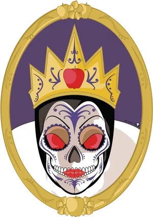 Royal Skull Artwork PNG Image