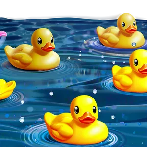 Rubber Ducky In Water Png Wnt PNG Image