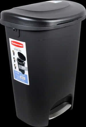 Rubbermaid Step On Trash Can PNG image with transparent background