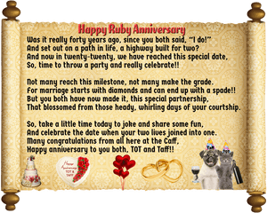 Tot & Taff Anniversary Poem Scroll 2020, HD Png Download PNG image with transparent background