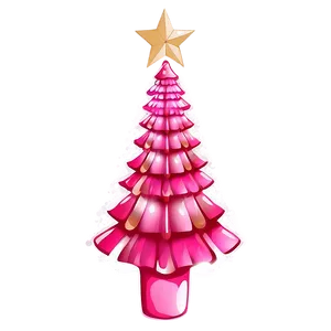 Ruby Pink Christmas Tree Png Gce PNG Image