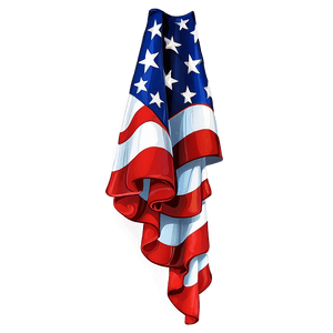 Ruffled American Flag Transparent Clipart vtt51 PNG image with transparent background
