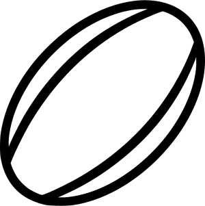 Rugby Ball - Rugby Ball Outline Png, Transparent Png PNG image with transparent background